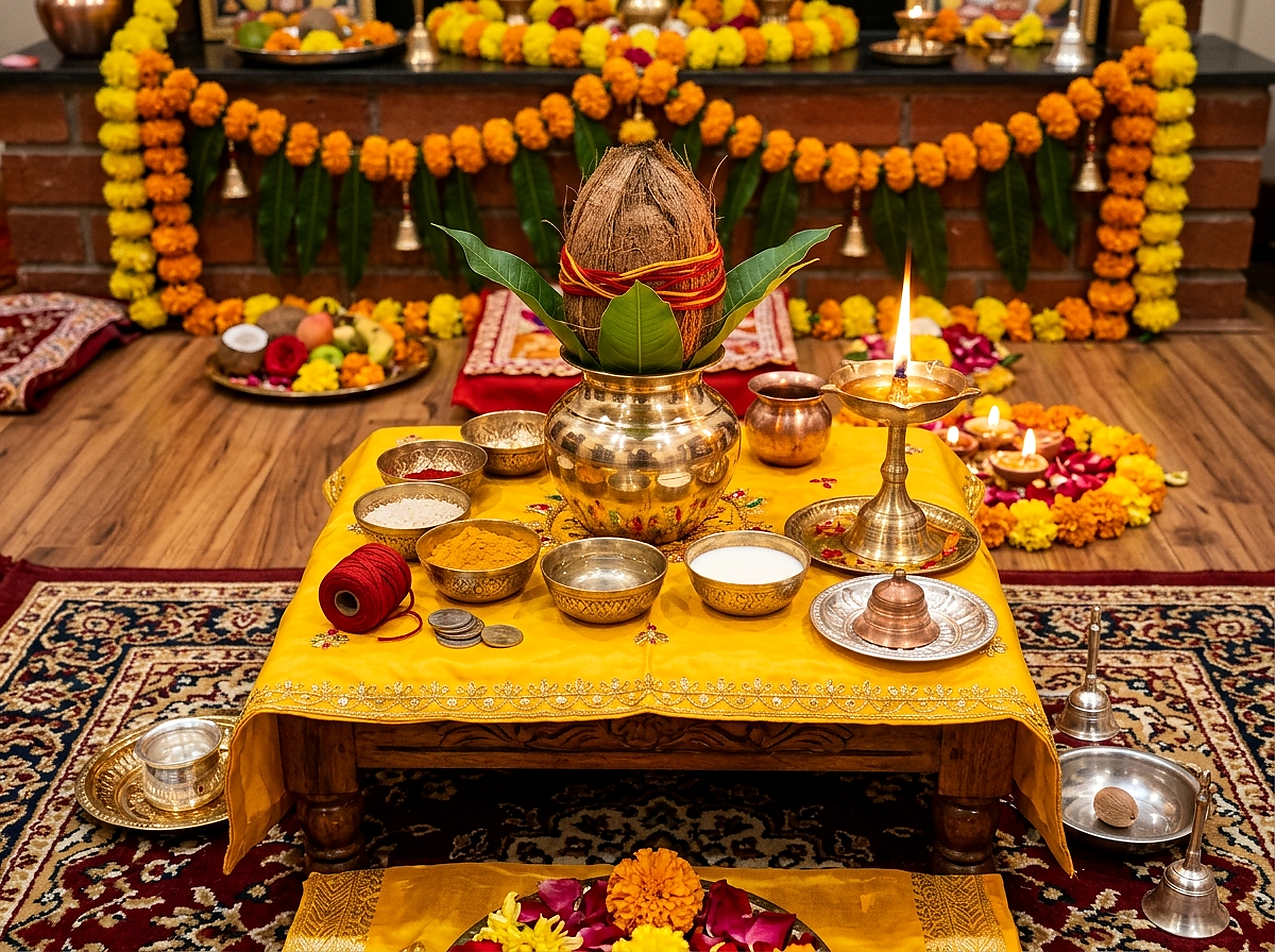Traditional North Indian Mundan Sanskar ceremony and baby head shaving ritual in Bangalore